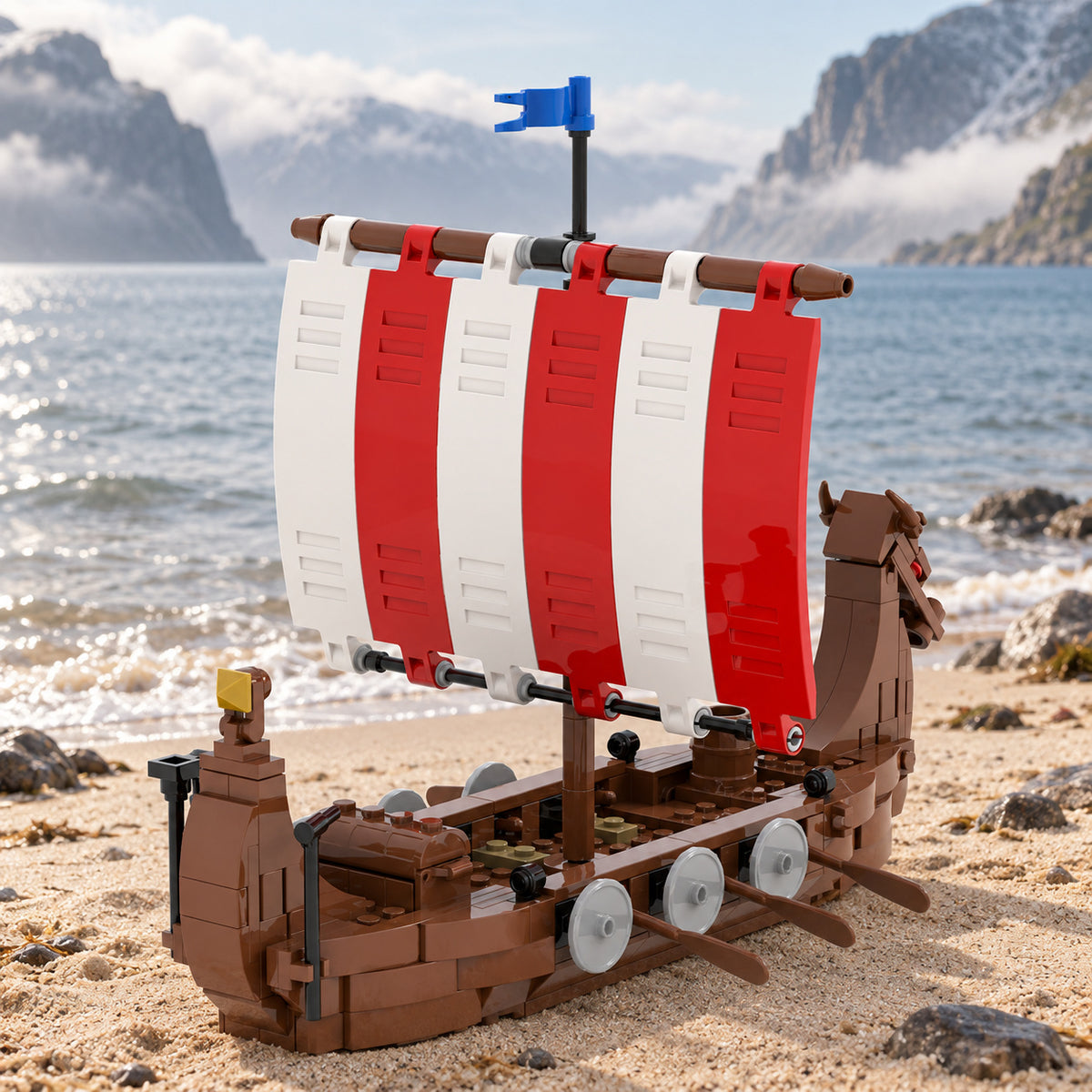 MOC5065 build kit in an illustrative setting. Scenery and additional props not included.