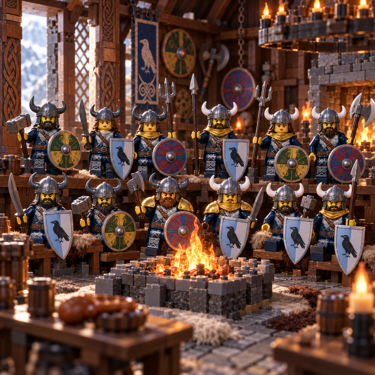 Viking Shield Guard defending a frozen fjord
