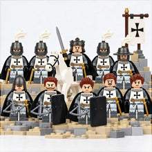 White Cross Knight Order Minifigure Set with Horse lifestyle scene A