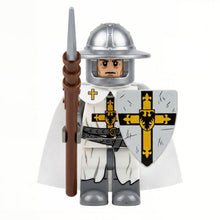 White-Caped Knight Golden Cross - Brick Bros