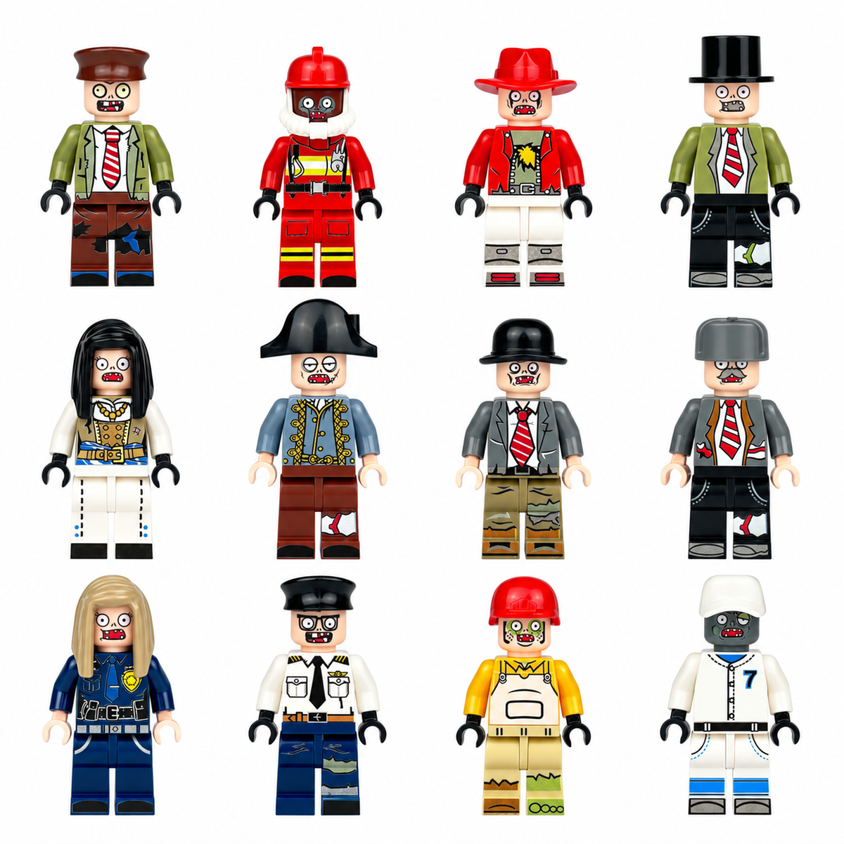 City Zombie Set - 12 Figures